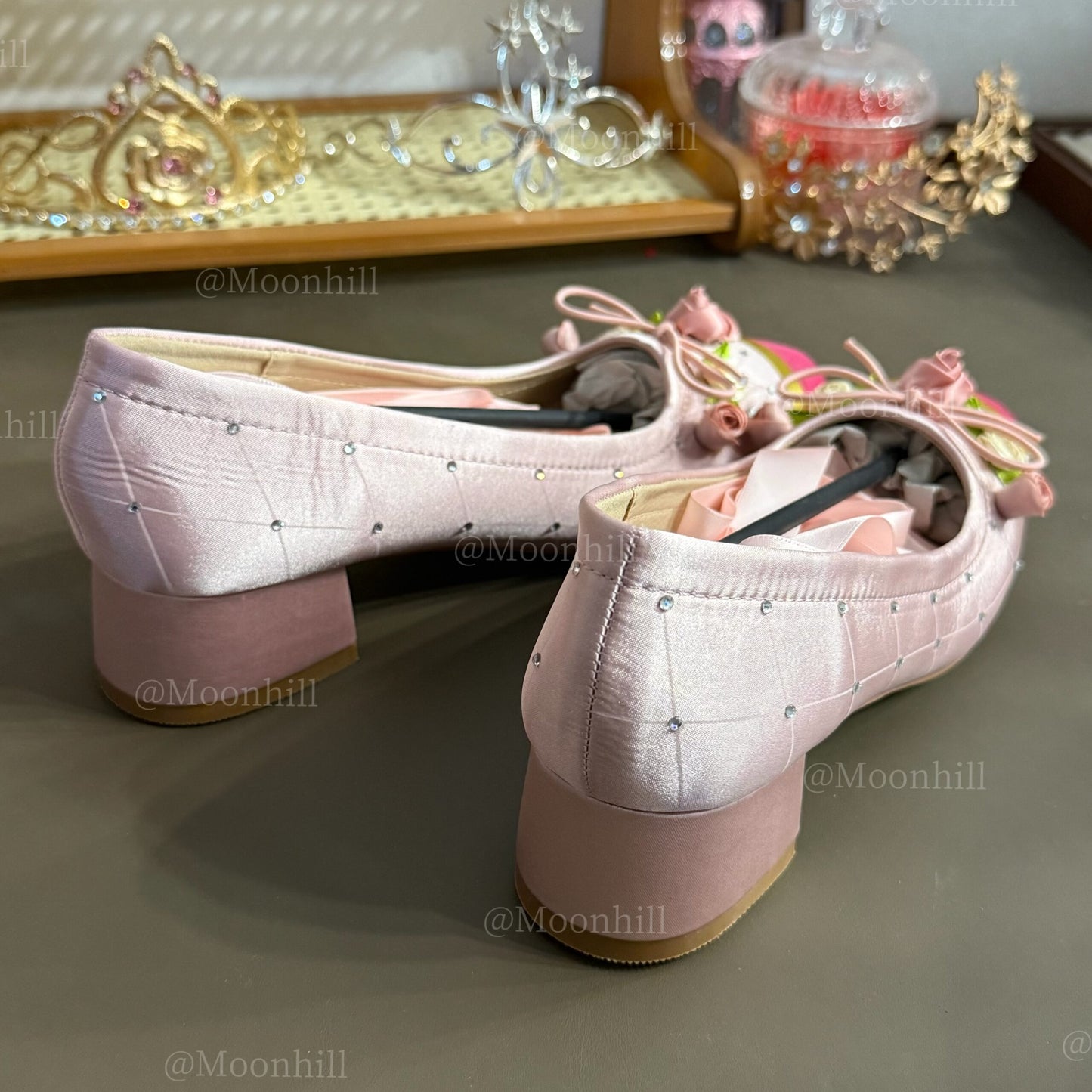 12 Dancing Princesses Genevieve’s Ballet Shoes without Decorative Edging – Daily Style (Flat / High Heel)